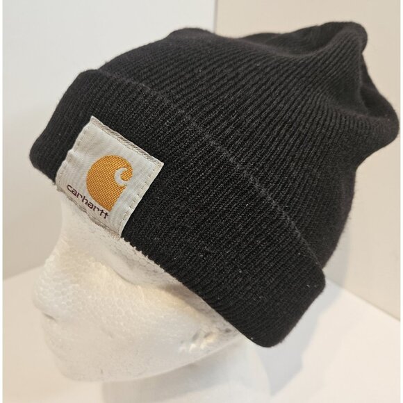 Carhartt Unisex Knit Cuffed Beanie Toque Classic Hat Cap (Black) Osfa - Picture 1 of 8
